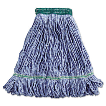 Boardwalk® Super Loop Wet Mop Head, Cotton-synthetic Fiber, 5" Headband, Medium Size, Blue freeshipping - TVN Wholesale